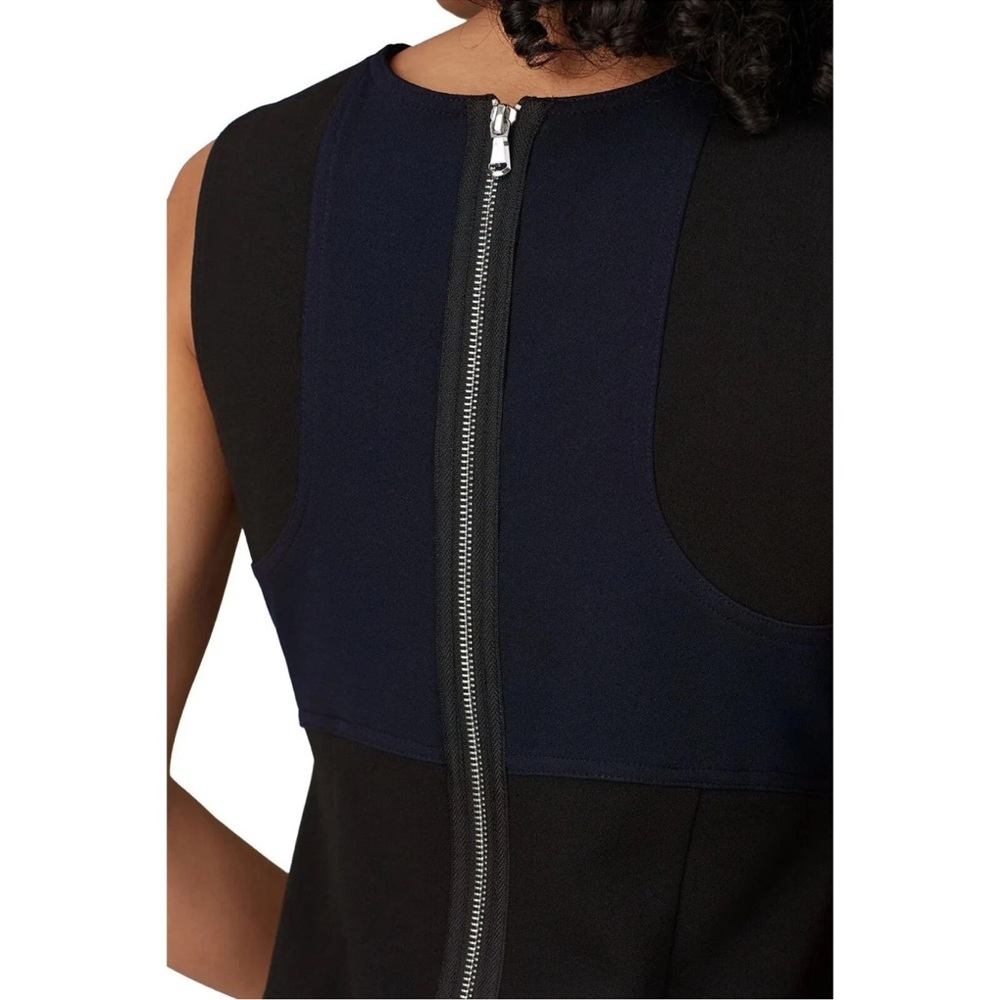 KF/KaufmanFranco Exposed Zipper Colorblock Sleeveless Dress Navy & Black size 6‎ - Picture 4 of 13